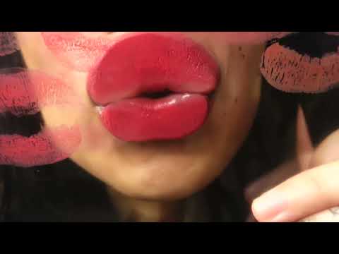 ASMR FILLING UP THE GLASS WITH LIPSTICK ART