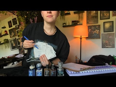 ASMR Perfume Parlor | Writing, Typing, Page Turning, Spray, Bottle Sounds