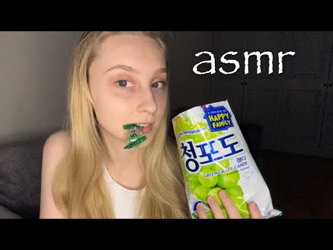 🍇🍬асмр обзор конфет🍬🍇 청포도 먹방 🍬 asmr