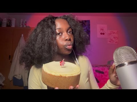 ASMR Eating Cheesecake + Q&A (10K Special)🍰🎉