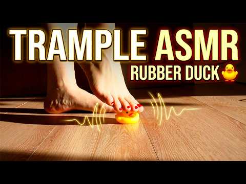 Barefoot VS Rubber Duck Super Loud and Satisfying ASMR Trample! 👣