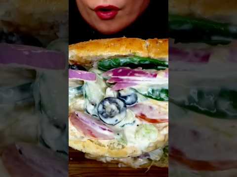 Loaded sub from Subway #asmr #subway #food #mukbang #shorts