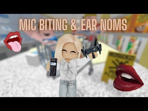 Roblox ASMR  😋mic biting and ear noms 😋(im hungry)