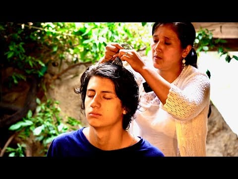 Relaxing ASMR massage & spiritual cleansing with soft sounds by Doña Esperanza