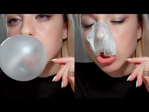 ASMR - Gum Chewing (part 2) Bubble Blowing & Popping [No Talking]