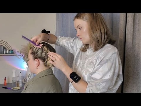 ASMR Perfectionist Twin French Braids With Mini Combing & Final Touches