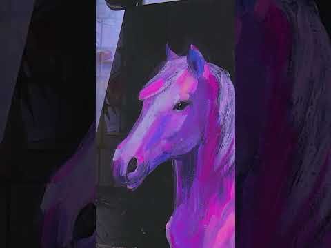 How to Paint a Pink Pony ASMR Art Tutorial #asmr #art #softspokenasmr #relaxing