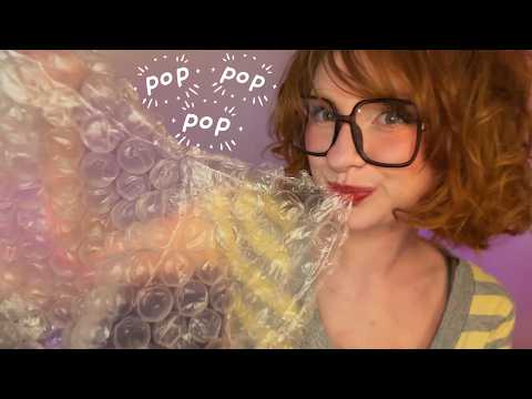 ASMR chomping on random objects🍴biting +chewing , mouth sounds , paper, bubble wrap pops , noms