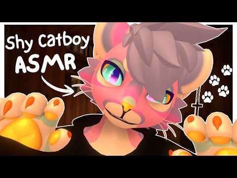[Furry ASMR] Shy Catboy tries to get YOU to sleep :3 [Sleep-aid] [Soft-spoken] [Visual triggers]