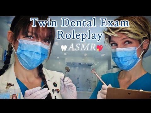 🦷 Twin Dental ASMR | Latex Gloves, Tool Sounds & Whispered Exam