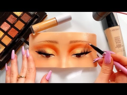 ASMR Makeup on MANNEQUIN 😴 ASMR Doing Your Makeup 💄 Layered Sounds, Makeup Tutorial, Application