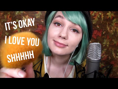 ASMR | It's Okay, I Love You + Layered Shhh & Mic Blowing + Face Brushing (Positive Affirmations)