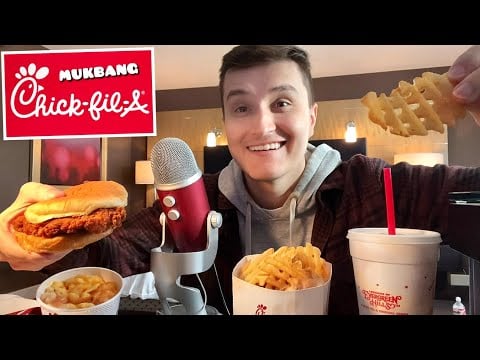 ASMR | Chick Fil-A Yummy Chicken Sandwich Mukbang 🐔🍟