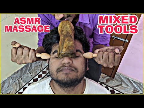 Home quarantine head massage | mixed tools head massage  neck crack with asmr tingles
