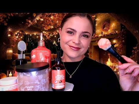 ASMR Fall Spa & Pampering 🍁 Skincare, Facial, Shoulder & Scalp Massage