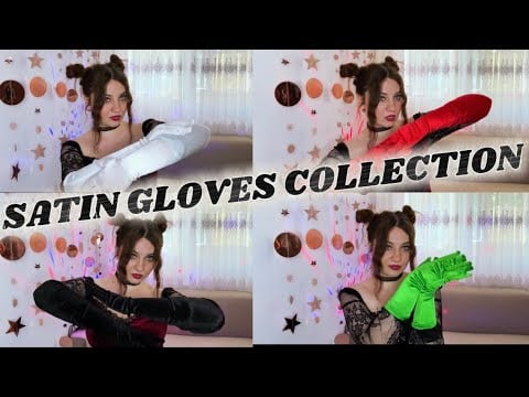 ASMR | Satin Gloves Collection 🖤 REQUESTED VIDEO