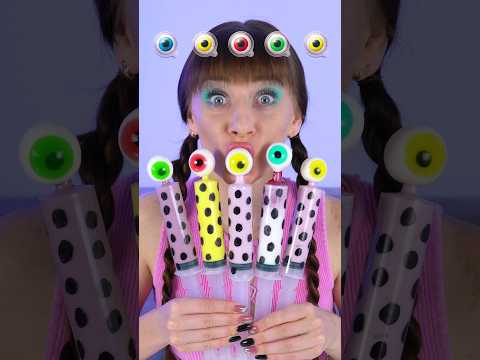 ASMR Emoji Jelly Gummy Eyeballs #shorts