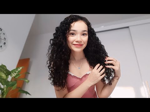 ASMR Finalizando meu cabelo cacheado