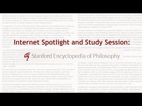 ASMR Internet Spotlight and Study Session - Stanford Encyclopedia of Philosophy on Semantics