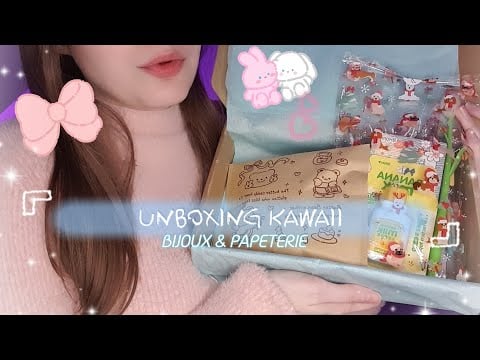 ASMR UNBOXING KAWAI 🎀 (BIJOUX & PAPETERIE)