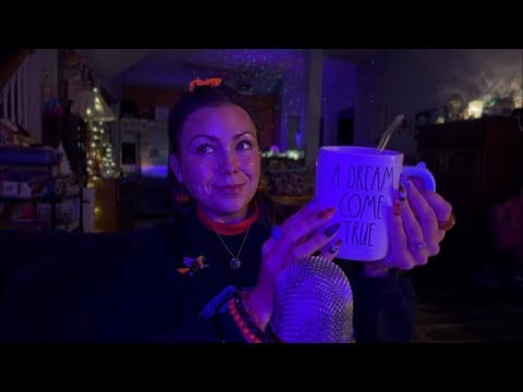 asmr that’s easy on the eyes💜🧡 mic scratching, chatting about gratitude🙏🏼 