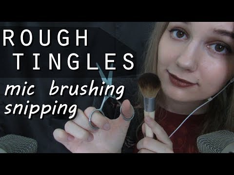 ASMR Rough Tingles: Mic Brushing & Snipping & Whispering [Custom]