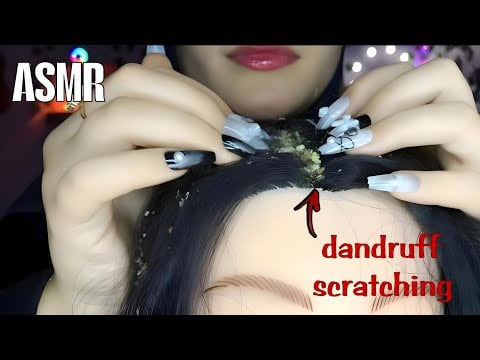ASMR Dandruff Removal - Scalp Massage | Relaxing Hair Scratching & Cleaning 💆🏻‍♀️💤