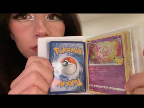 girl shows you her pokemon card collection (asmr)