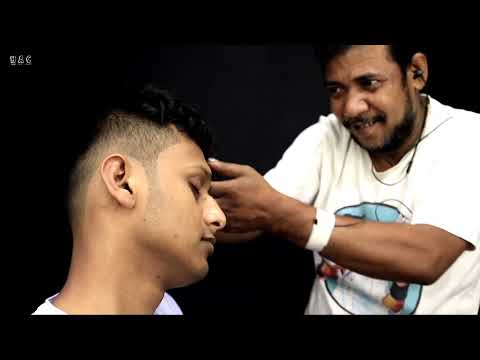 Smiley Asim Barber Head Massage With Very Strong Neck Cracking Hair Cracking Ear Cracking