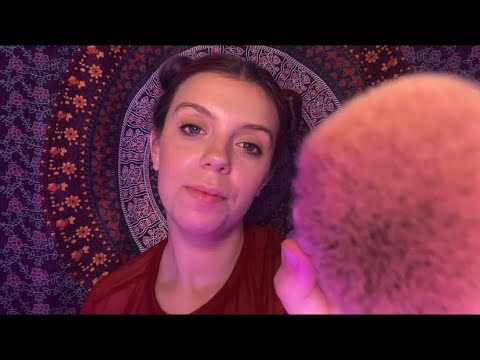 ASMR Touching and Brushing Your Face and Hair. Soft Spoken, Personal Attention.