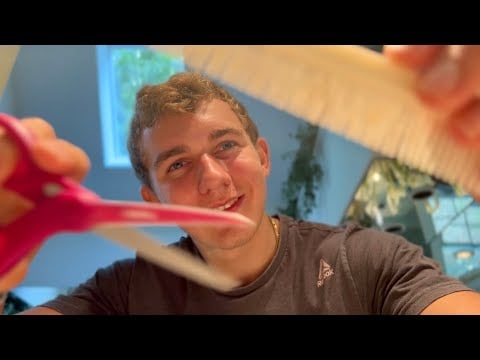 Asmr chill barber gives you a realistic haircut and shave 💈