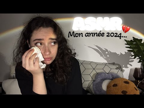 🌙 ASMR FRANÇAIS : MON ANNÉE 2024..A CŒUR OUVERT...♥️ (famille,argent,santé,décès...)