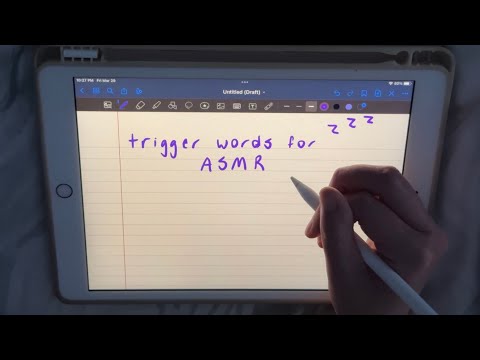 ASMR Writing Trigger Words | iPad Writing, Repeating Trigger Words