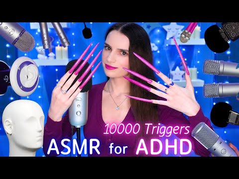 ASMR for ADHD 🩷10000 Triggers Changing Every Few Seconds!😲 Scratching Tapping Massage etc No Talking