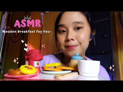ASMR Wooden Breakfast for You - Coffee, Toast, Sausage, Waffle, Pinapple Pie, Cupcake, Tacos ☕🍞🧇