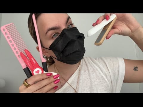 ASMR Doing Your Haircut and Hair Styling 