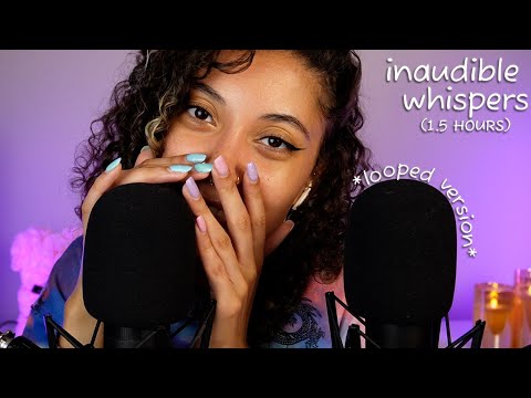 [LOOPED VERSION] *1.5 HOUR, EAR TO EAR* Super Sensitive Inaudible Whispers + More ASMR 😴