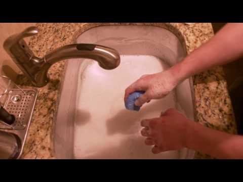 ASMR - Cleaning sink (sponge and water sounds)