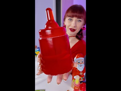 ASMR Gummy Eyeballs Wax Bottle, Chocolate, Candy Eating Sounds Mukbang