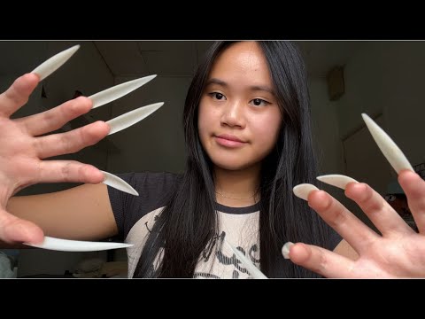 ASMR soft spoken and phone tapping with EXTRA LONG NAILS