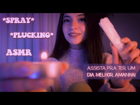 ASMR LIMPANDO SUAS ENERGIAS NEGATIVAS ✨ Durma bem, Energias Positivas, Plucking ✨ ASMR BR