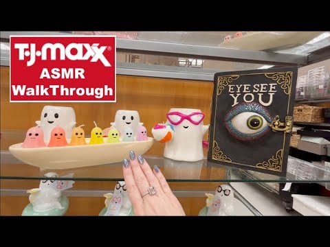 ASMR Gum Chewing TJ Maxx WalkThrough | Whispered Voice Over