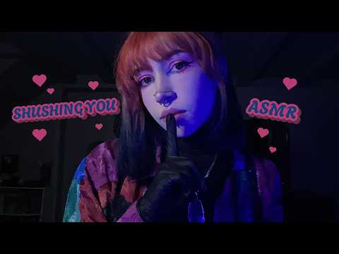 ASMR Latex Glove Sounds & Shushing You | Whispering