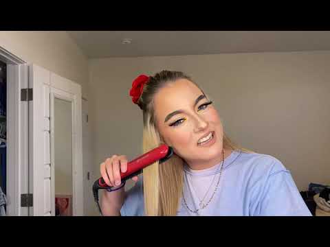 ASMR | straightening my hair