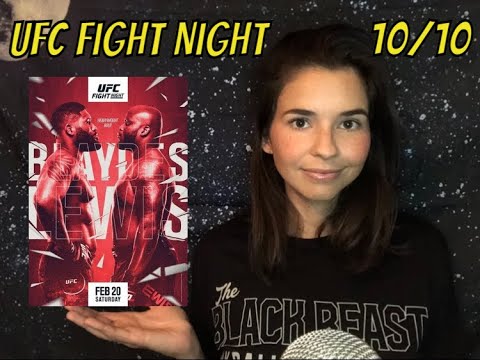 ASMR UFC Fight Night Ramble *Blaydes vs. Lewis*