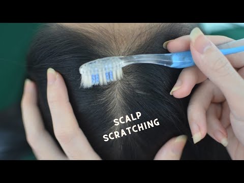 ASMR Tingles Scalp Scratching, Scalp Massage, Hair Parting With Toothbrush, Sounds For Stress Relief