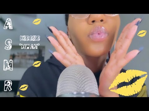 ASMR ✮ Pure Mouth Sounds, Kisses, Lipgloss Pumping & Application, Nail Tapping, Tongue Swirling