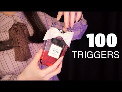 ASMR 100 TRIGGERS IN 3 MINUTES / 3分で眠る100トリガー