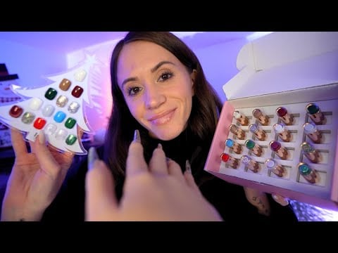 ASMR Bestfriend Paints Your Christmas Nails 💅🏼 (realistic nail painting)