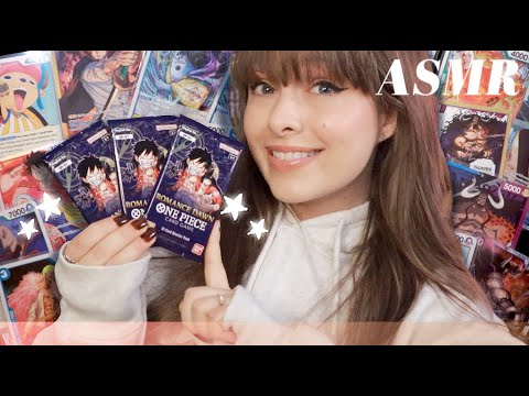 ASMR 🏴‍☠️ One Piece TCG Booster Box Break Part 2!~ Whispered Card Opening, Tapping & Crinkle Sounds!